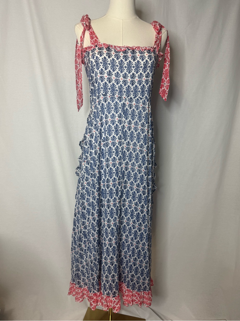 Vineyard Vines Block Print Shell Maxi Dress